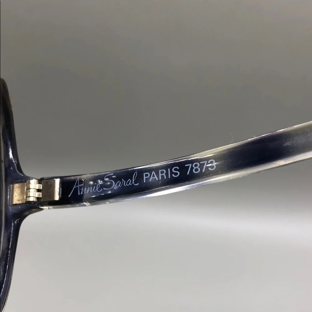 Annie Saral France Vintage Designer Oversized Sunglasses Gradient Tortoise